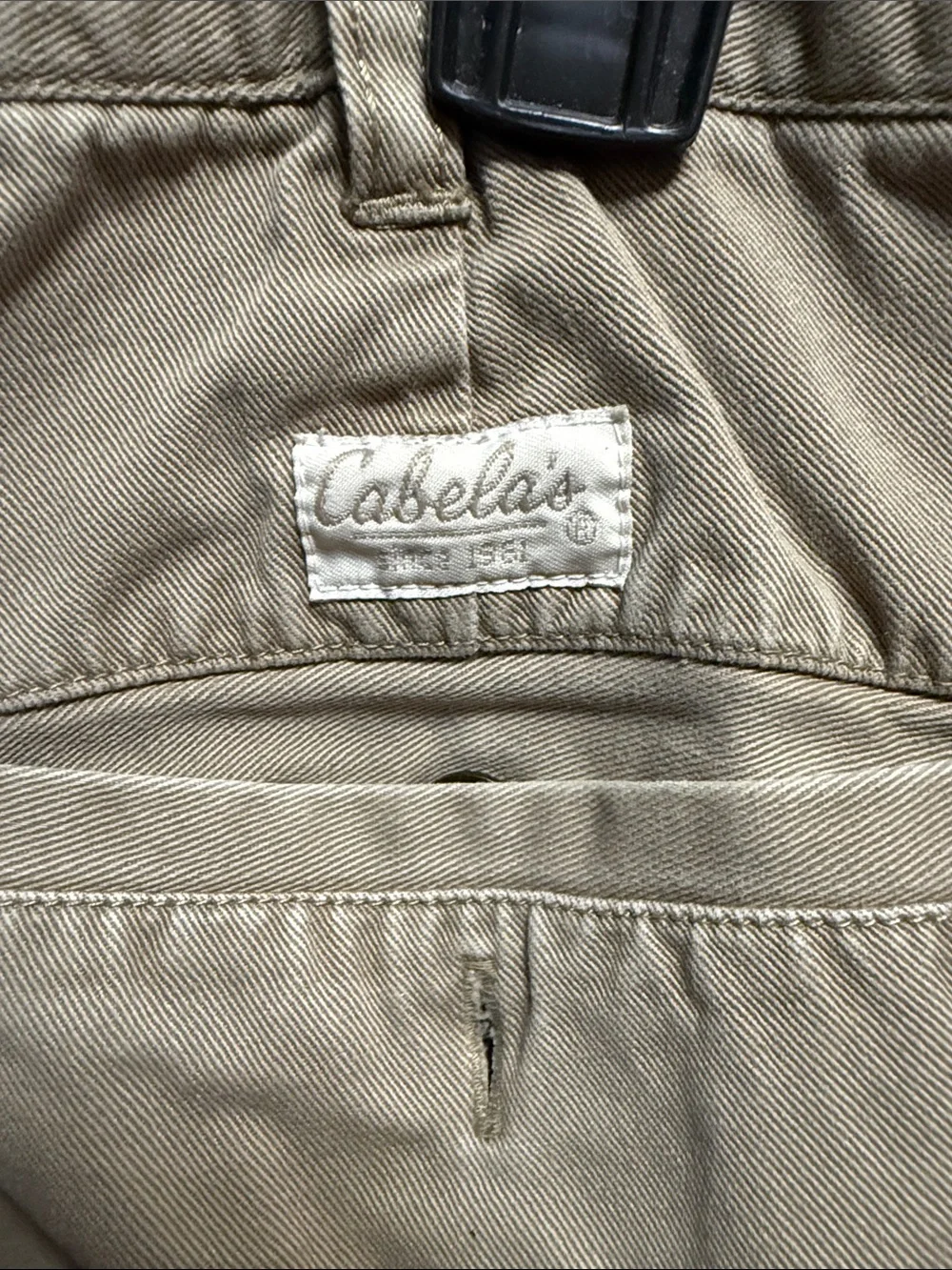 Cabela’s Men's flannel Lined Tan Chinos with Plaid Interior 40/Reg